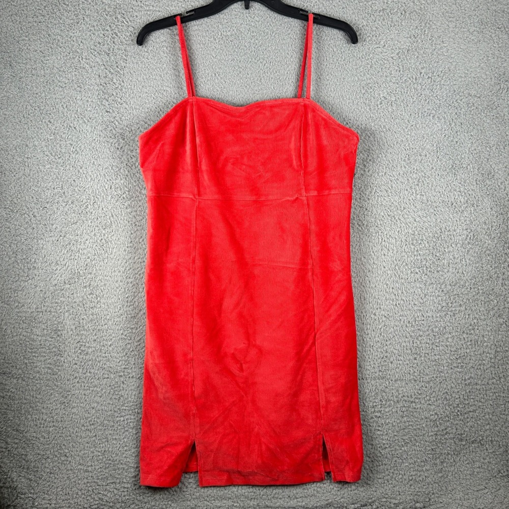 Wild Fable Corduroy Mini Dress Womens Juniors XXL Red Spaghetti Straps Y2K